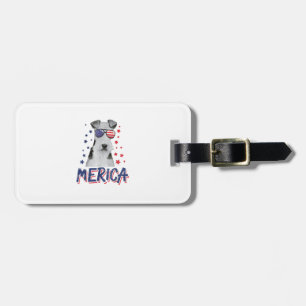 Etiqueta Para Maletas Regalo De Merica Wire Fox Terrier Dog 4 De Julio E