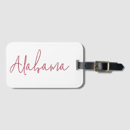 Etiqueta Para Maletas Regalo de recuerdo de viaje por Alabama
