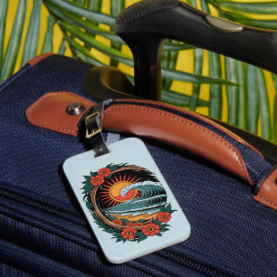 Etiqueta Para Maletas Regalo de vacaciones al atardecer para amante de l