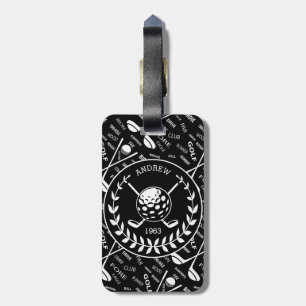 Etiqueta Para Maletas Regalo personalizado del golfista de la bolsa de