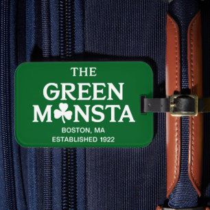 Etiqueta Para Maletas Regalo verde Monsta Boston Green Monstah de béisbo