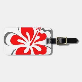 Etiqueta Para Maletas Regalos con tema de hibisco rojo de Hawái