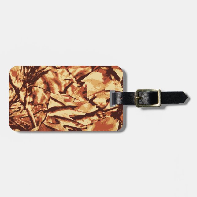 Etiqueta Para Maletas Regalos de camuflaje marrón para cazadores (Frente Horizontal)