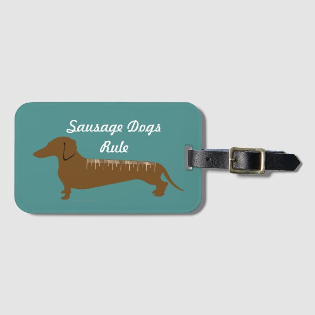 Etiqueta Para Maletas Regalos del Dachshund (Anverso horizontal)