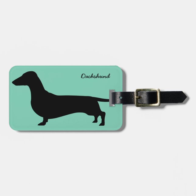 Etiqueta Para Maletas Regalos del Dachshund (Frente Horizontal)