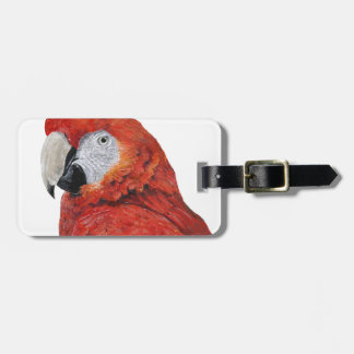 Etiqueta Para Maletas Regalos del loro del Macaw del escarlata