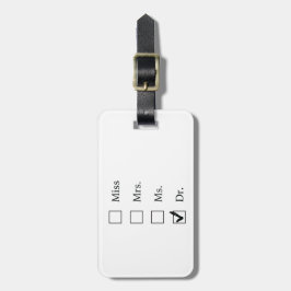 Etiqueta Para Maletas Regalos del PhD para las mujeres