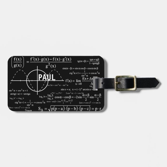 Etiqueta Para Maletas Regalos personalizados de la física para los (Frente Horizontal)
