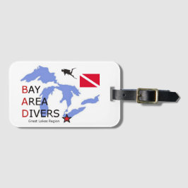 Etiqueta Para Maletas Región de Great Lakes de los buceadores del área
