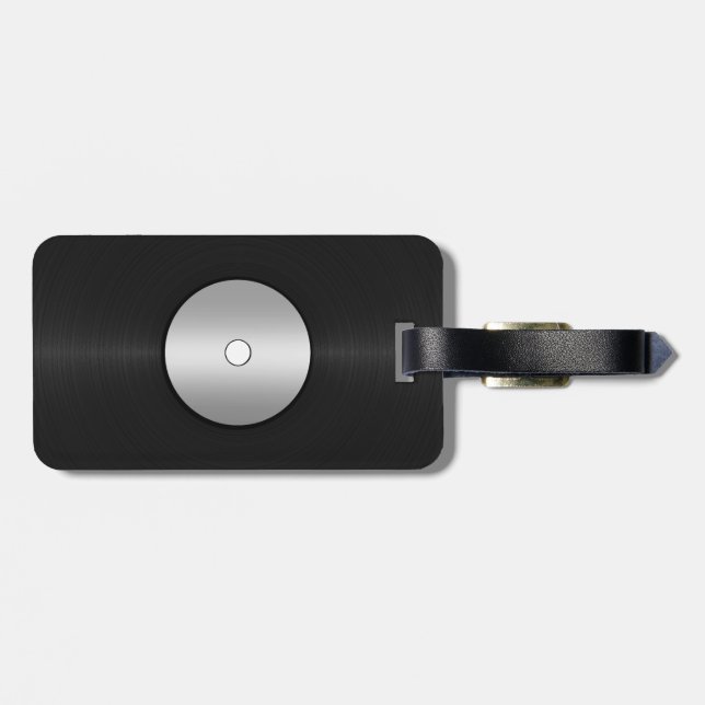 Etiqueta Para Maletas Registro de Vinyl-Look LP (Atrás Horizontal)
