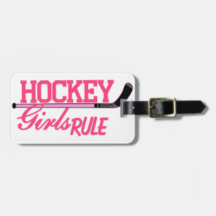 Etiqueta Para Maletas Regla de los chicas del hockey