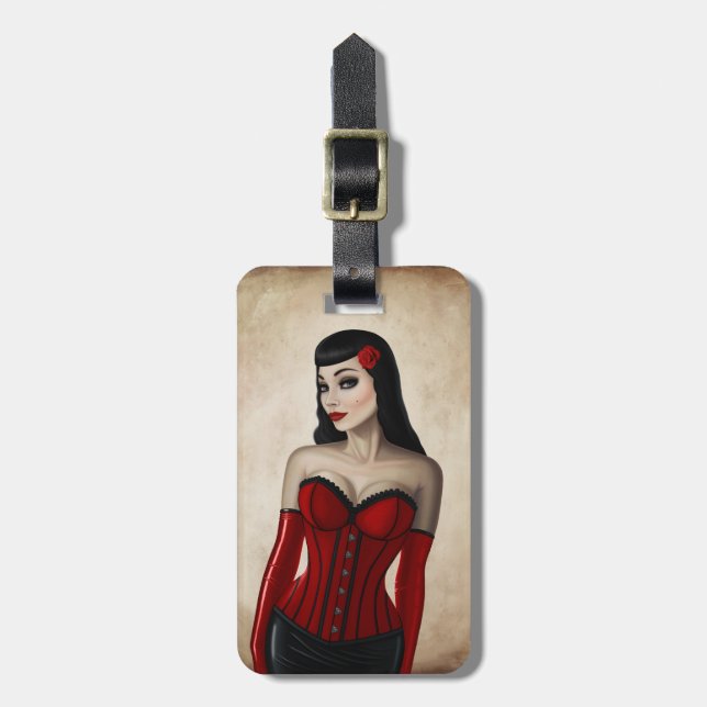 Etiqueta Para Maletas Reina de corazones (Frente Vertical)