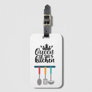 Etiqueta Para Maletas Reina de la cocina con cuchara de cocina