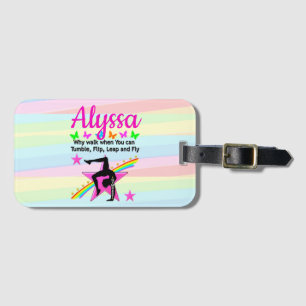 ETIQUETA PARA MALETAS REINA GIMNASTICA DE TUMBLING