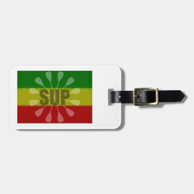 Etiqueta Para Maletas Remo en Paddle, Giro de Pala (Frente Horizontal)