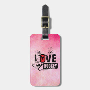 Etiqueta Para Maletas Remolino del hockey del amor
