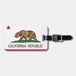 Etiqueta Para Maletas República de California (bandera del estado)