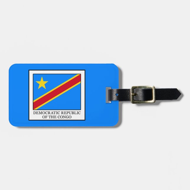 Etiqueta Para Maletas República Democrática del Congo (Frente Horizontal)
