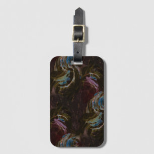 Etiqueta Para Maletas Resumen atómico retro negro