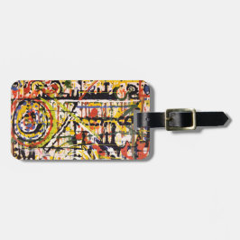 Etiqueta Para Maletas Resumen colorido