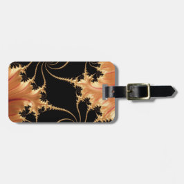 Etiqueta Para Maletas Resumen de cobre y negro