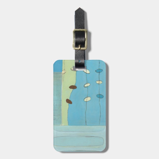 Etiqueta Para Maletas Resumen del desfile de huevos azules (Frente Vertical)