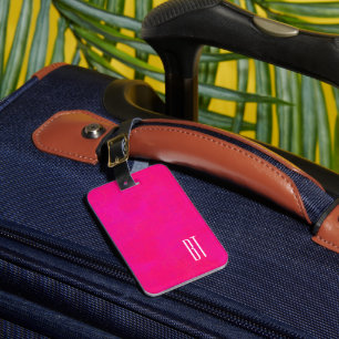 Etiqueta Para Maletas Resumen moderno rosado del Personalizable monogram