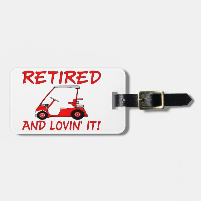 Etiqueta Para Maletas Retirado y Lovin él (Frente Horizontal)