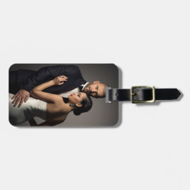 Etiqueta Para Maletas Retrato de boda de foto personalizada luna de miel