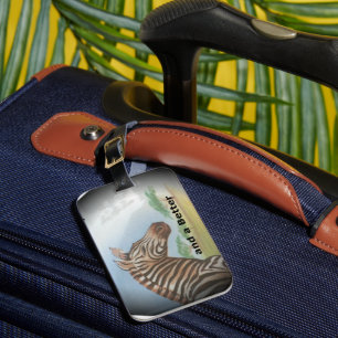 Etiqueta Para Maletas Retrato de cebra, Amboseli: el espíritu de la saba