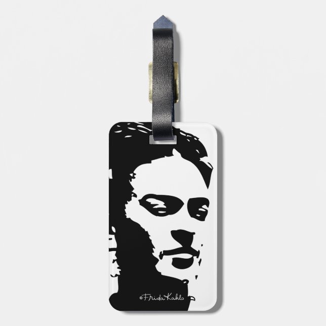 Etiqueta Para Maletas Retrato de la sombra de Frida (Atrás Vertical)
