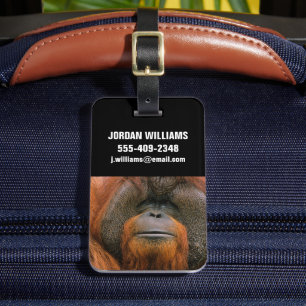 Etiqueta Para Maletas Retrato de Orangután macho, Georgia, EE. UU.