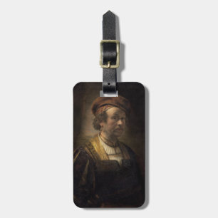 Etiqueta Para Maletas Retrato de Rembrandt, 1650 (aceite en lona)