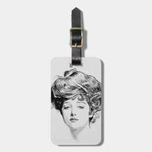 Etiqueta Para Maletas Retrato de un chica de Gibson, 1900