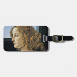 Etiqueta Para Maletas Retrato de una mujer joven por Botticelli