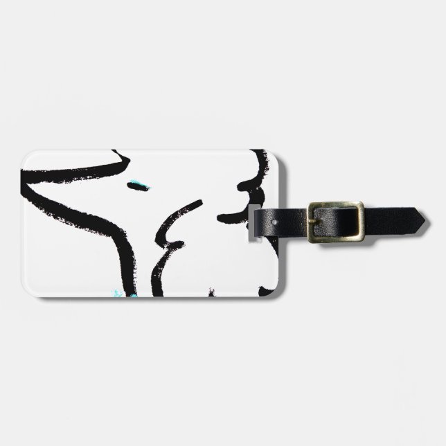 Etiqueta Para Maletas Retrato del caniche (Frente Horizontal)