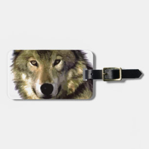Etiqueta Para Maletas Retrato del lobo