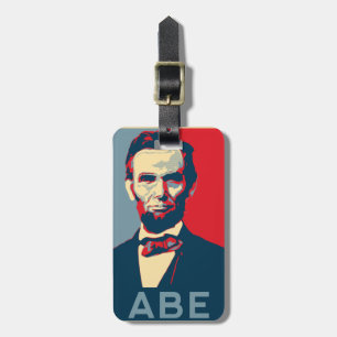 Etiqueta Para Maletas Retrato Lincoln Estilo Esperanza