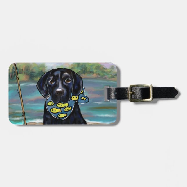 Etiqueta Para Maletas Retriever de Labrador (Frente Horizontal)