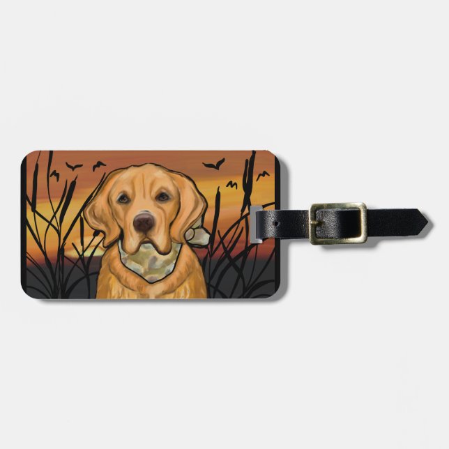 Etiqueta Para Maletas Retriever Dorado (Frente Horizontal)