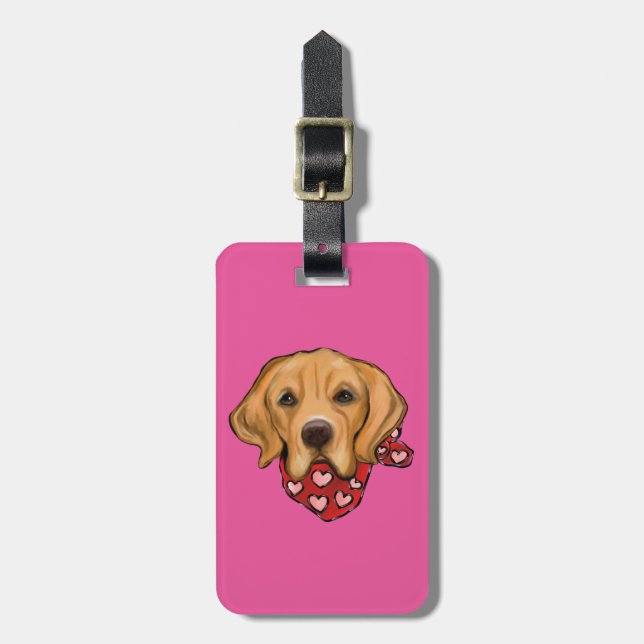 Etiqueta Para Maletas Retriever Dorado (Frente Vertical)