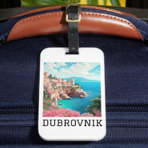 Etiqueta Para Maletas Retro Classic Dubrovnik Croacia