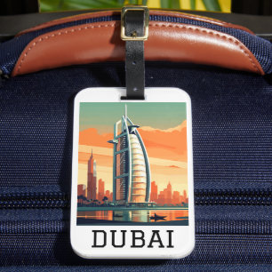 Etiqueta Para Maletas Retro Classic Travel Dubai EAU
