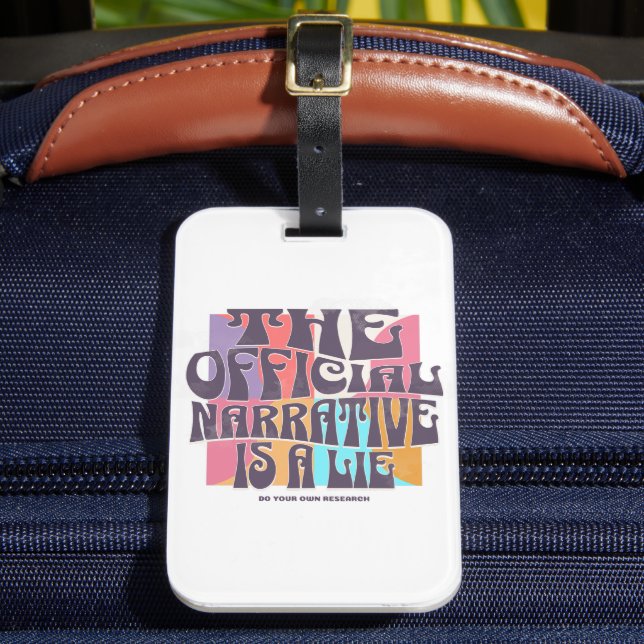 Etiqueta Para Maletas Retro Conspiracy Theory (Anverso In situ 2)