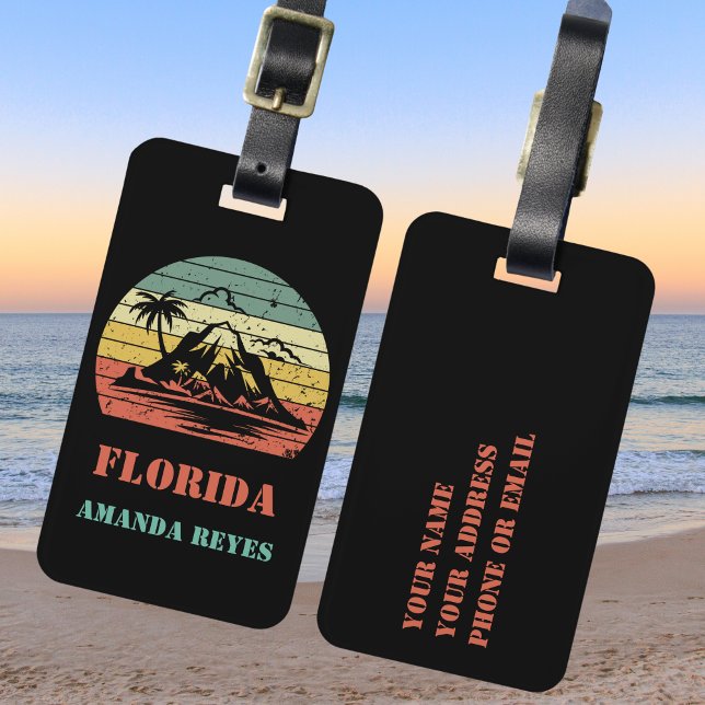 Etiqueta Para Maletas Retro Florida personalizado (Subido por el creador)