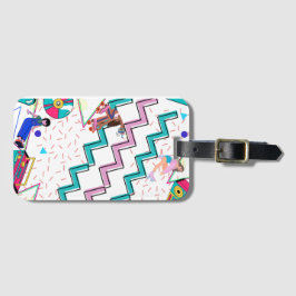 Etiqueta Para Maletas Retro Funky