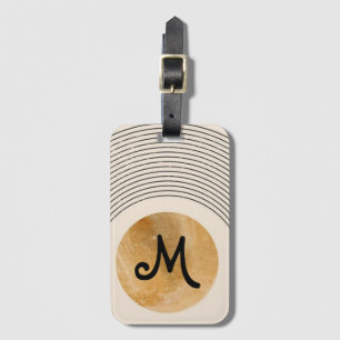 Etiqueta Para Maletas Retro Vintage 1920s minimalist geometric Monogram 