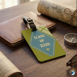 Etiqueta Para Maletas Retro Vintage " CLASS OF 2026" Motel Key Fob
