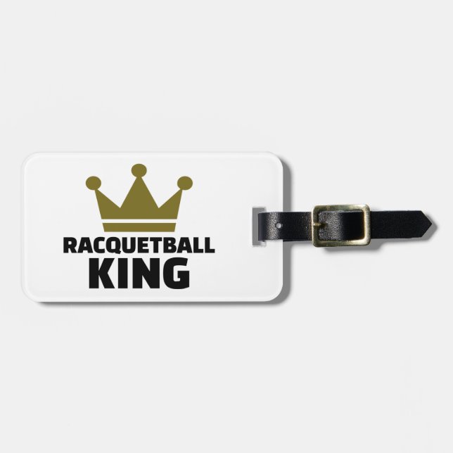 Etiqueta Para Maletas Rey del Racquetball (Frente Horizontal)
