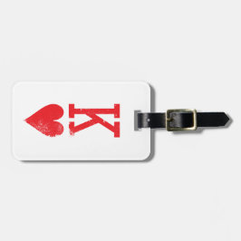 Etiqueta Para Maletas Rey y reina de los pares de los naipes de los